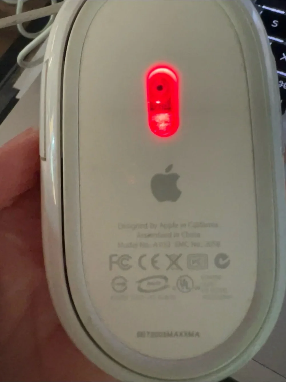 Genuine OEM Apple Mighty Mouse Wired USB White Model A1152 Working - Picture 5 of 5